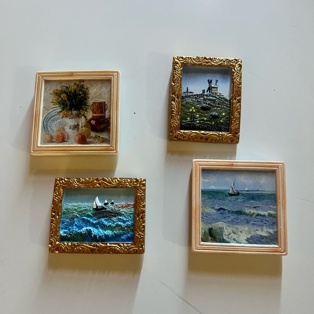 Set of Four Miniature Framed Art Prints